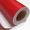 DIYAH 3D Red Carbon Fiber Film Twill Weave Vinyl Sheet