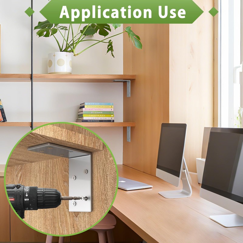 Heavy Duty L Brackets 12-ga,Angle Bracket 3"x3" Iron L Shape