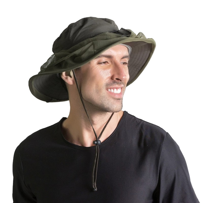 AISIYEDO Fishing Hat Sun Protection Hat Mosquito Head Net for