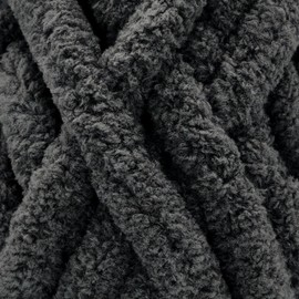 2 madejas de hilo grueso Sensy, hilo de cobija, hilo de chenilla, hilo para ganchillo, 7 onzas, 28 yardas, calibre 7 jumbo (gris oscuro)