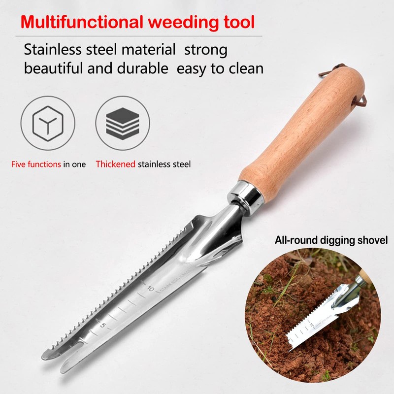 Weed Puller Garden Yard Lawn Hand Weeder Weeding Shovel Trowel