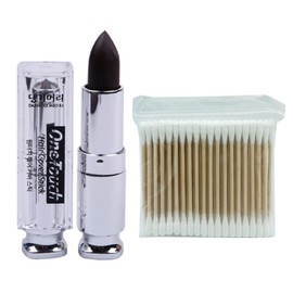 braided hair Daenggi Meori One-Touch Hair Cover Stick 4g + 100 Cotton Swabs, 1 Pack, Natural Dark Brown + 100 Cotton Swabs / 댕기머리 원터치 헤어 커버 스틱 4g + 면봉100개, 1개, 자연흑갈색+면봉100개