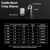 300pcs Aluminum Crimp Sleeves Connector Kit 5 Sizes Double Barrel