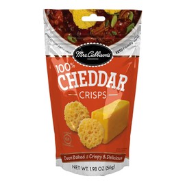 Mrs. Cubbison's Cheese Crisps - Real Cheese, Keto Friendly, Great for Snacking and Salad Topper - Cheddar Flavor 1.98 Ounce (Pack of 9)