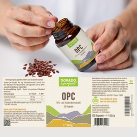 OPC 95% Traubenkern Extrakt Kapseln - 120 x Stück | hochkonzentriert - für 4 Monate | ohne Zusätze