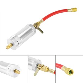 Ac Oil Injector,1 4SAE R134 2 oz Oil Injector R134A R12 R22 Car A C AC Oil Dye oz Injection Tool automotive air conditioning repair tools Straighteners