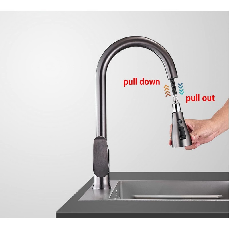 Pull Down Kitchen Faucet Hose Replacement M15*1MM X G1/2,(360 Rotatable)