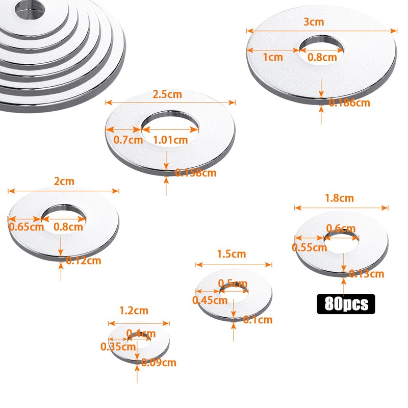 Washers M6 x 18 mm Large Pack of 80 Washers
