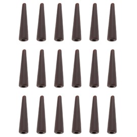 YINETTECH 100pcs 25mm Brown Cone Fishing Hose Long Tail Rubbers Carp Fishing Tackle Rubber Rig Cones For Safety Lead Clips Tackle