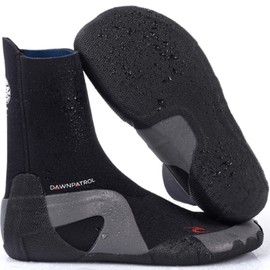Rip Curl Dawn Patrol 5mm Round Toe Neoprene Wetsuit Boots Shoes - Black - Easy Slide on System - SOS - Sensitive Sole