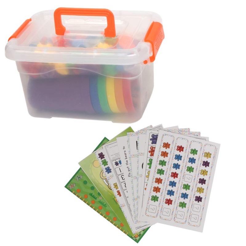 Rainbow Counting Bears with Matching Sorting Cups, Bear Counters and