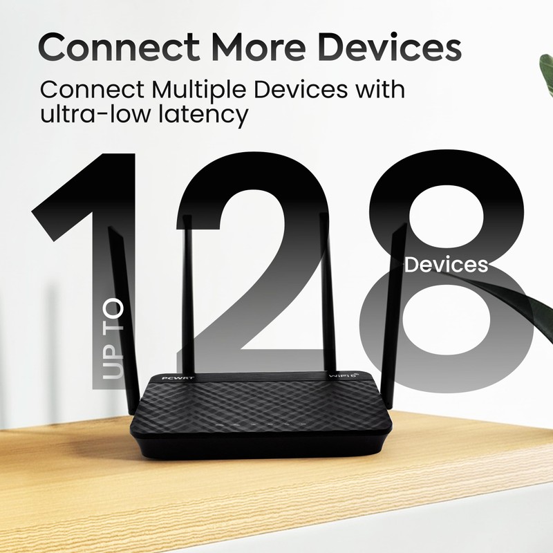 pcWRT PW-AX1800 WiFi 6 Router Long Range with VLAN Support,