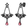 LPYO Rhinestone Bat Stud Earrings for Women Gothic Vampire Halloween