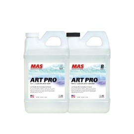 MAS Epoxies Art Pro Epoxy Clear Kit 1-Gallon (0.5-Gal Resin and 0.5-Gal Hardener) Low Viscosity and Enhanced UV Resistance, Ideal for Jewelry Making, Flower Preservation, and Other Resin Crafts
