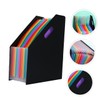 Operitacx Stylish Filing Folder Expandable File Folders Accordion Material Black