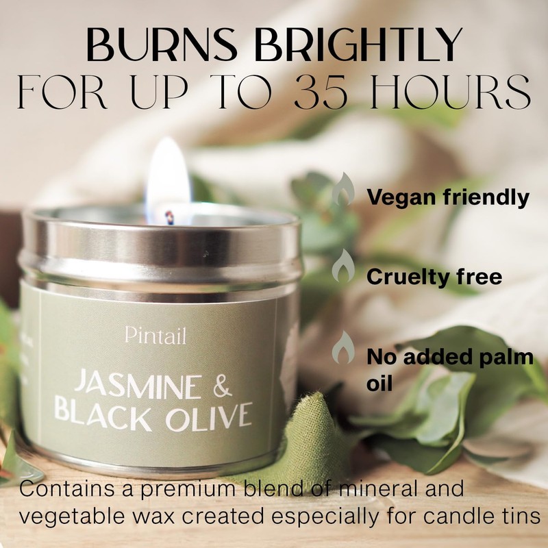 Jasmin & Schwarz Olive Kerze