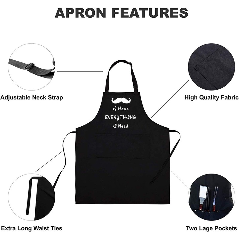 Rosoz 2-Piece Funny Kitchen Apron Set, Bridal Shower, Engagement, Wedding