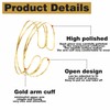 BOMAIL 2Pcs Gold Arm Cuff Bracelets Set for Women Open