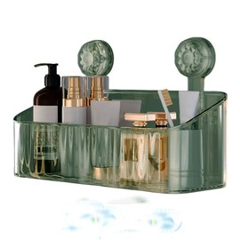 MuSgeIR Shower Caddy, Shower Basket Strong Suction Shower Shelf Shower Shower Organizer Bathroom Removable (green shower caddy)