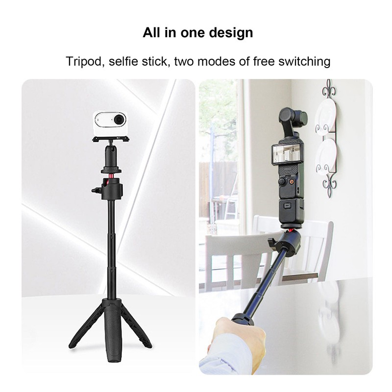 Camera Extension Pole Tripod Aluminum 360 Degree Rotation Extendable 1/4
