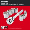 CRAFTSMAN Mechanics Tool Set, SAE, 3/8 Inch Drive, 10 Piece