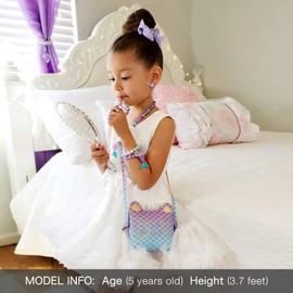 mibasies Kids Cat Purse for Little Girls Toddlers Wallet Crossbody Bag