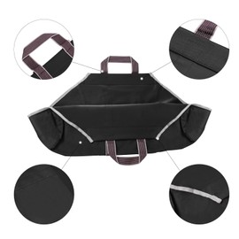 Amagabeli Fireplace Carrier Waxed Canvas Fire Place Sturdy Wood Carring Bag with Handles Security Strap for Camping Indoor Firewood Logs Tote Log Holder Birchwood Stand