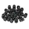 PATIKIL M6x10mm Black Nylon Bolts Plastic Nuts Full Thread Head