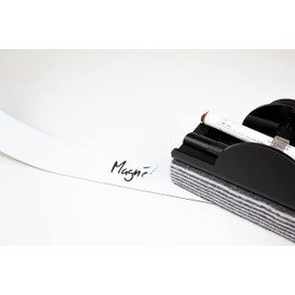 Pack of 25 Coloured Magnetic Labels (Grey, Length 10 cm - Width 2 cm)