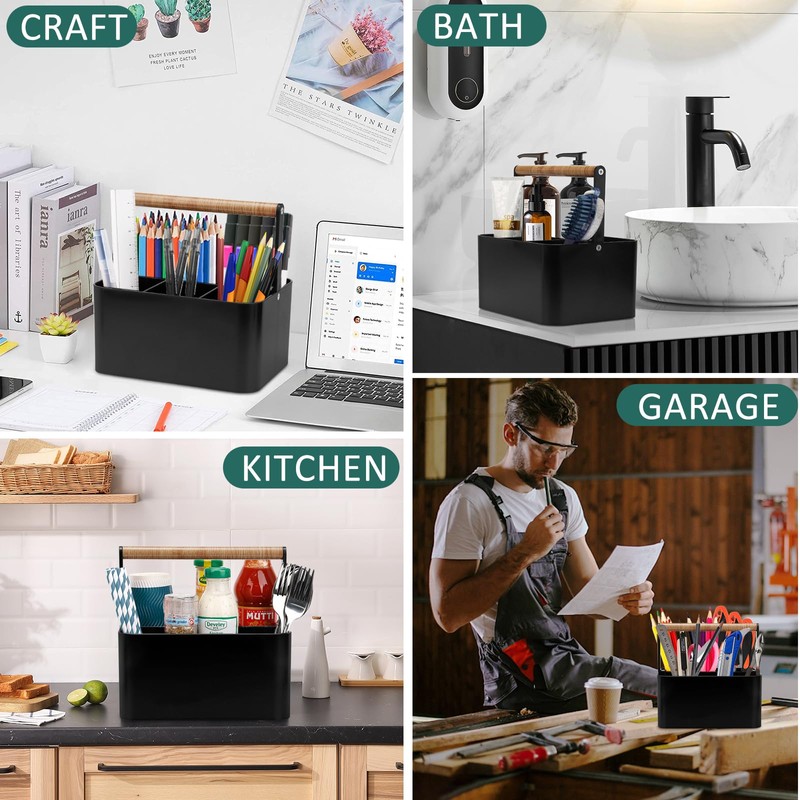 BYUNER Portable Shower Caddy Dorm: Bathroom Caddy Organizer with Handle