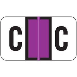 Doctor Stuff - File Folder Labels, Alphabet Letter C, Ringbook Sheets, Jeter 5800 - JTAM Series Compatible Alpha Stickers, Purple, 15/16" x 1-5/8", 240 Labels
