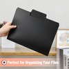 Mr. Pen- Black Plastic File Folders Letter Size, 6 Pack,