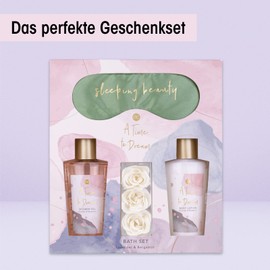 accentra A Time To Dream Women’s Gift Set, Beauty Set with Sleeping Mask, Shower Gel, Body Lotion and Rose Bath Confetti, Wellness Set for Women and Girls for Birthday and Special Occasions