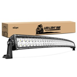 Nilight LED Light Bar 54Inch 312W 21800LM Curved Spot Flood Combo Driving Lamp Roof Bumper Off Road LED Work Lights Pods for Van Camper Wagon Car Pickup Golf Cart ATV UTV SUV Truck Boat 4x4