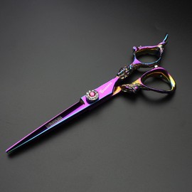 5.5 Inch and 6 Inch Purple Hairdressing Scissors Barber Professional Hair Scissors Hand Cutting and Thinning Scissors
