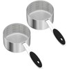 2PCS 3/4CUP(177ml) Dog Cat Food Scoop, Stainless Steel Measuring Cup,