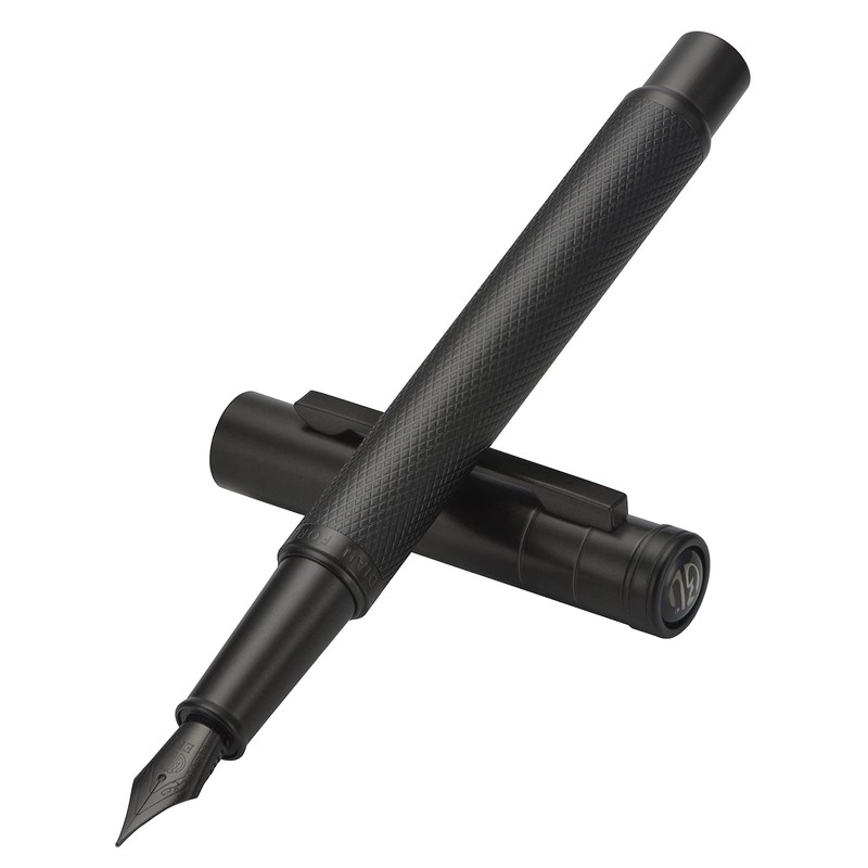 Matte Black Forest Fountain Pen Extra Fine Nib Classic Design