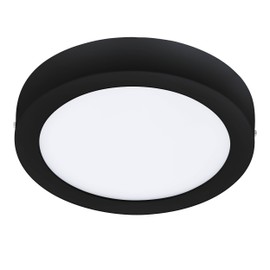 EGLO connect.z Fueva-Z Smart Home LED Bathroom Ceiling Light, Diameter 21 cm, ZigBee App and Voice Control, Light Colour (Warm White/Cold White), Dimmable, Metal Surface-Mounted Light, Black, IP44
