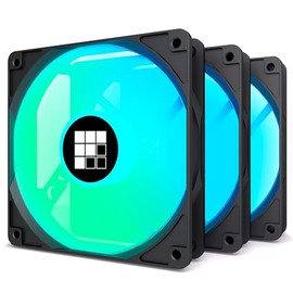 FOIFKIN 120mm PWM ARGB PC Case Fan (Black, Forward 3 Pack)