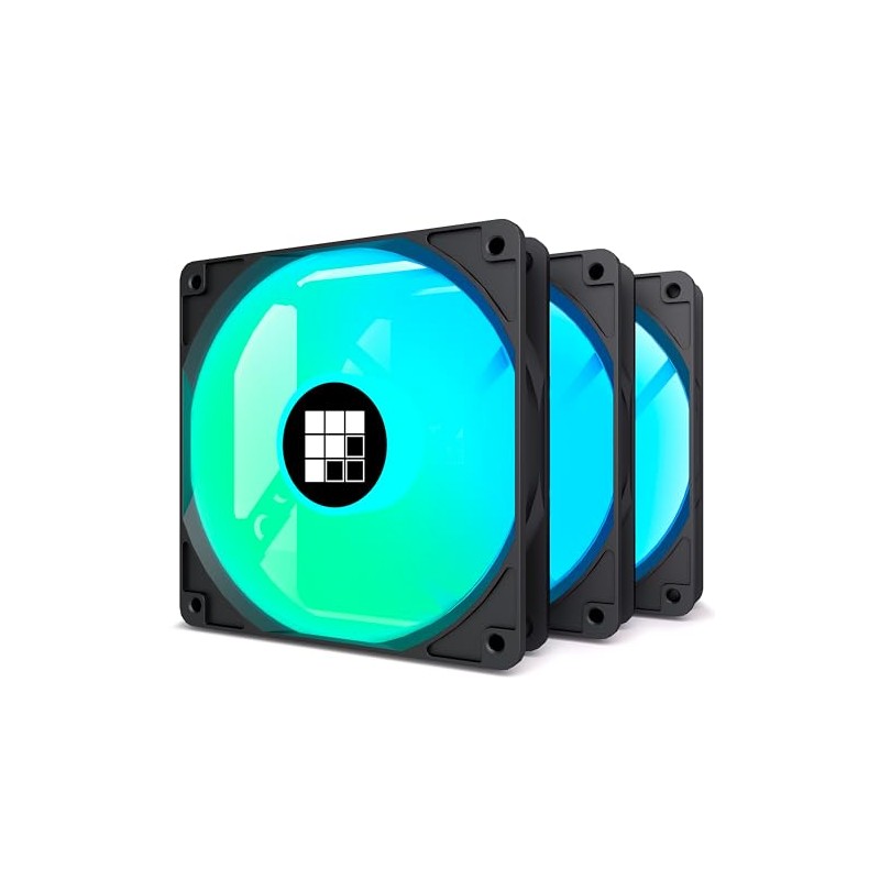 FOIFKIN 120mm PWM ARGB PC Case Fan (Black, Forward 3