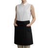 ARASAWA Garson Apron, Unisex, Black with Pockets, Simple for Home