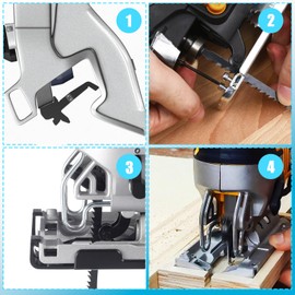 T-Shank Jigsaw Blades for Wood Contractor Assorted 7Inch Jig Saw Blades Set 5Pcs T744D T Shank Jig Saw Blades for Quick Cutting Wood, Hardwood, Plywood, Plastic, Metal, Black