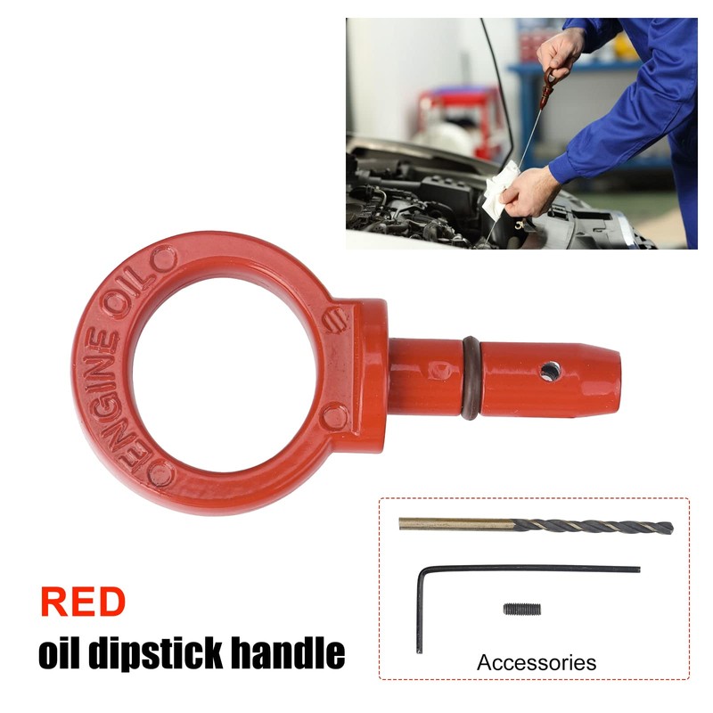3mirrors Aluminum Oil Dipstick Pull Handle Engine Oil Level Dipstick