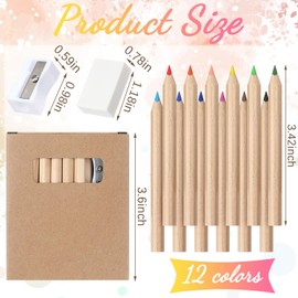 150 Set Mini Colored Pencils Bulk for Kids 3.5 Inch Colored Pencils for Coloring Drawing Bulk Back to School Supplies for Student Teacher 12 Colors with Sharpener Eraser School Classroom Must Haves