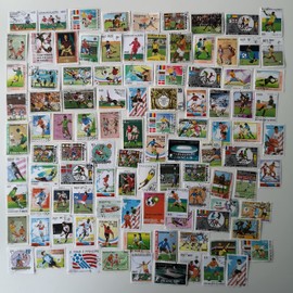 100 Different Football/Soccer Stamps Collection (Stamps for Collector)