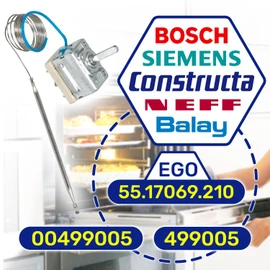 Oven Thermostat 310°C Length of Capillary Tube 1100 mm with the Original Code 00499005 499005 for Bosch for Siemens for Neff 55.17069.210 for Ego - Warranty 10 Years – MONTERAL