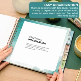 Clever Fox Clever Fox Peace of Mind Planner C Guided End of Life Organizer, Personal Record Book & Emergency File for Important Information (Black)