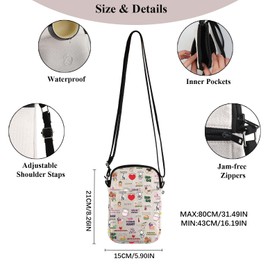 PWHAOO Korean Drama Lover Gift Kpop Kdrama Quotes Crossbody Bag K Drama Mom Travel Bag Korean Drama Addict Gift (Kpop Kdrama Quotes S)