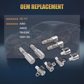 Bulubiu 9PCS A960E Transmission Solenoids kit Fit for 2005-2011 GS300 IS300 IS250 IS300 4Runner, aftermarket part Replace OE AB60E AB60F TB-60NF