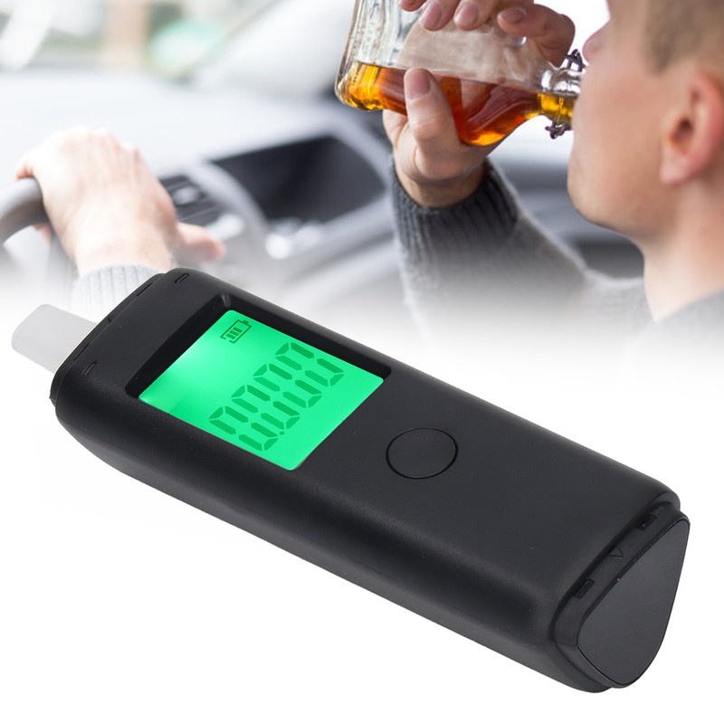 Breathalyzer Breath Tester Meter LED Digital Display Accurate Portable Testing